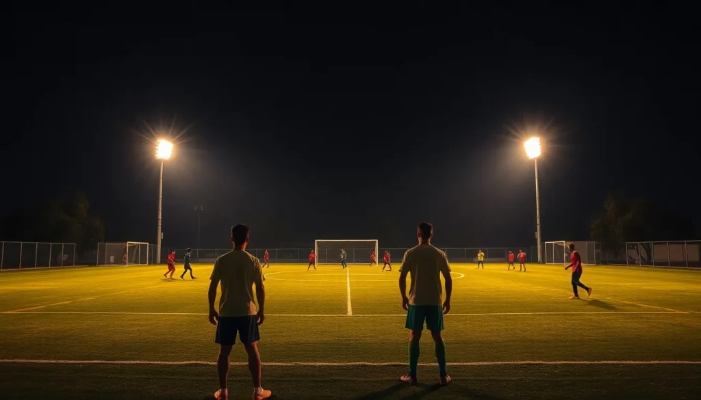 Imagen relacionada con iluminación campo de fútbol San Esteban