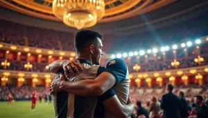 Imagen relacionada con abrazo Yamal Dembélé