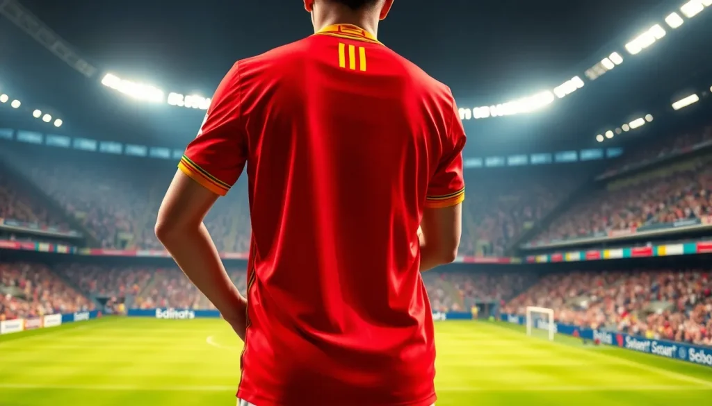 Imagen relacionada con camiseta España Mundial 2026
