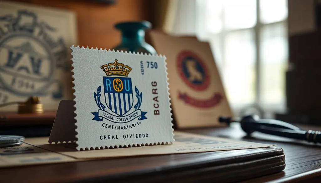 Imagen relacionada con Real Oviedo centenario sello